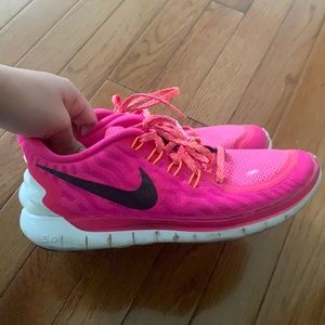 Hot Pink Nike Free Run Shoes
